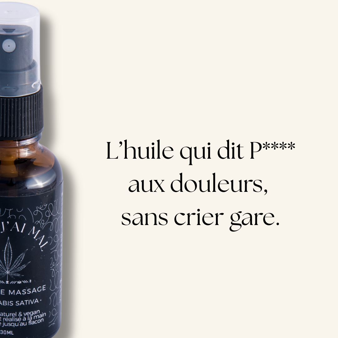Huile de massage Pu*** j'ai mal - 30ml